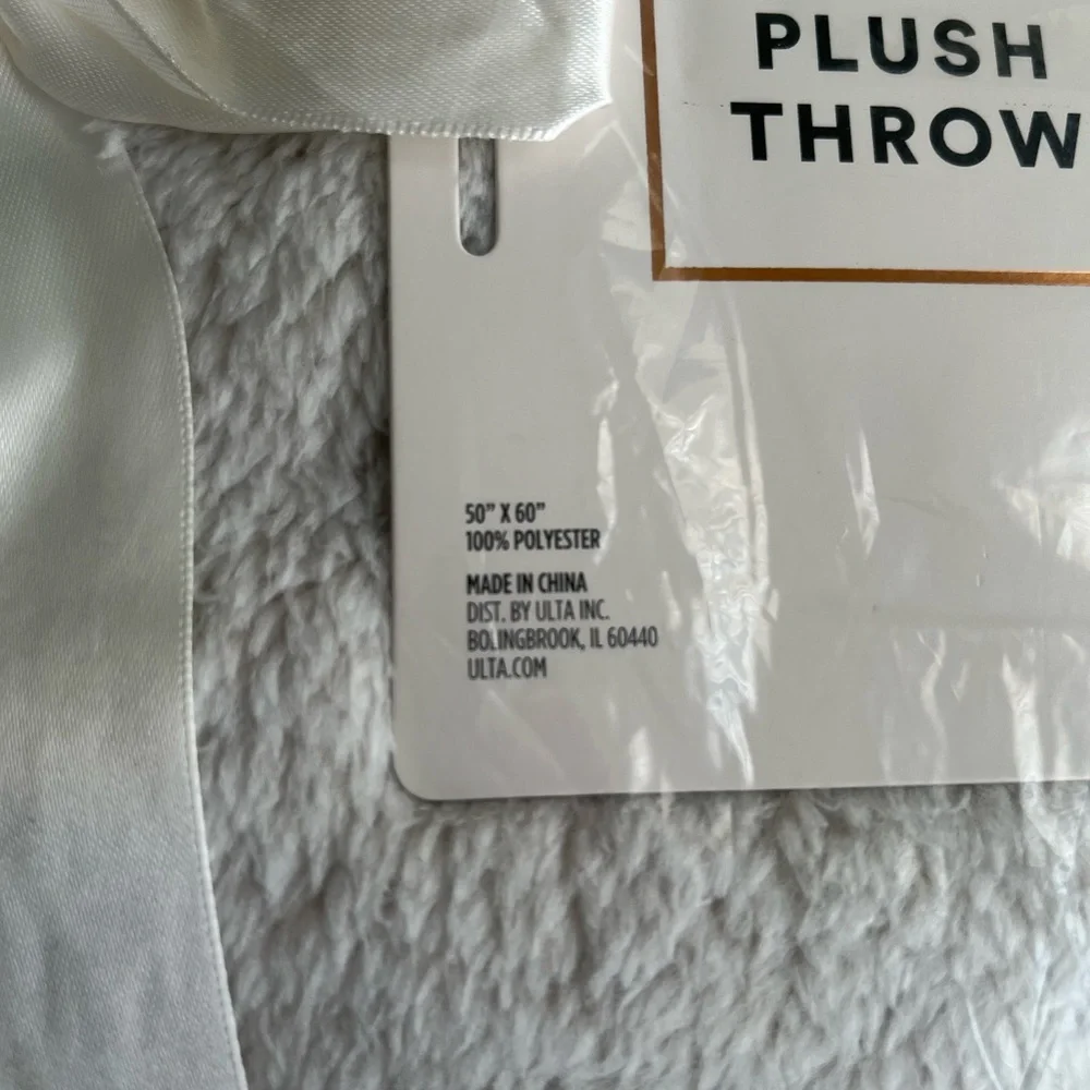 Limited Edition Cream Plush Throw Blanket